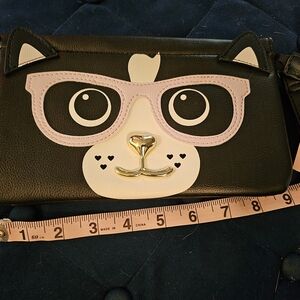 Black and White Cat Face Clutch